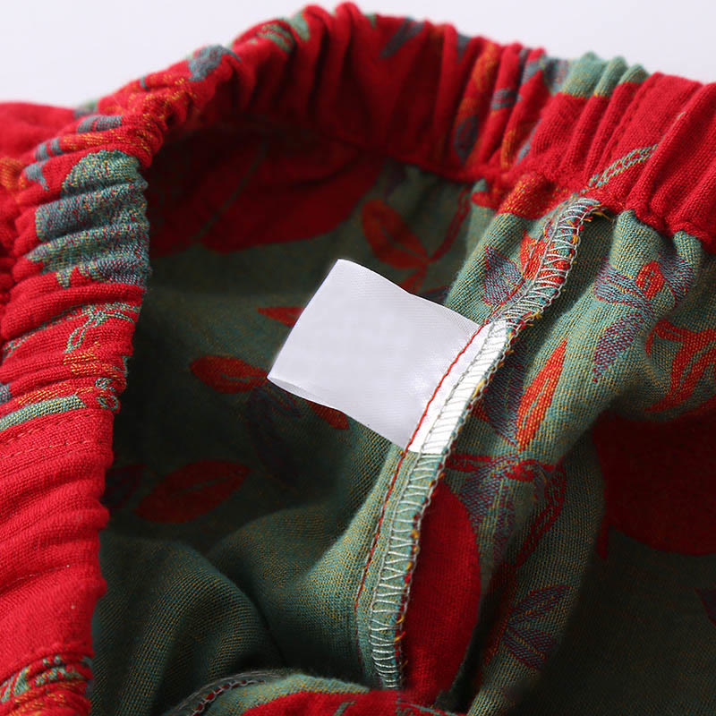 Buddha Stones 2点セット パッチワーク 長袖 カエルボタン シャツ パンツ ポケット付き 純綿 セット  - image 12