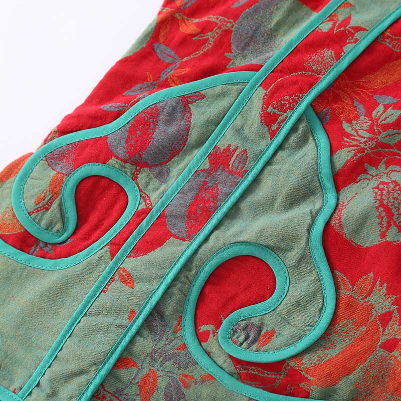 Buddha Stones 2点セット パッチワーク 長袖 カエルボタン シャツ パンツ ポケット付き 純綿 セット  - image 7