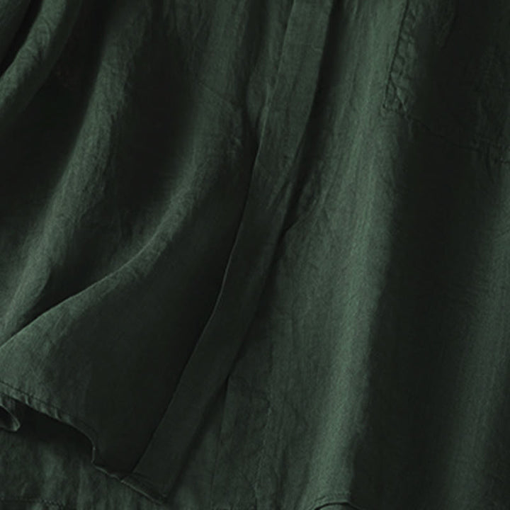 Buddha Stones秋冬通勤用ラペルレディース長袖シャツ（ポケット付き） - image 9