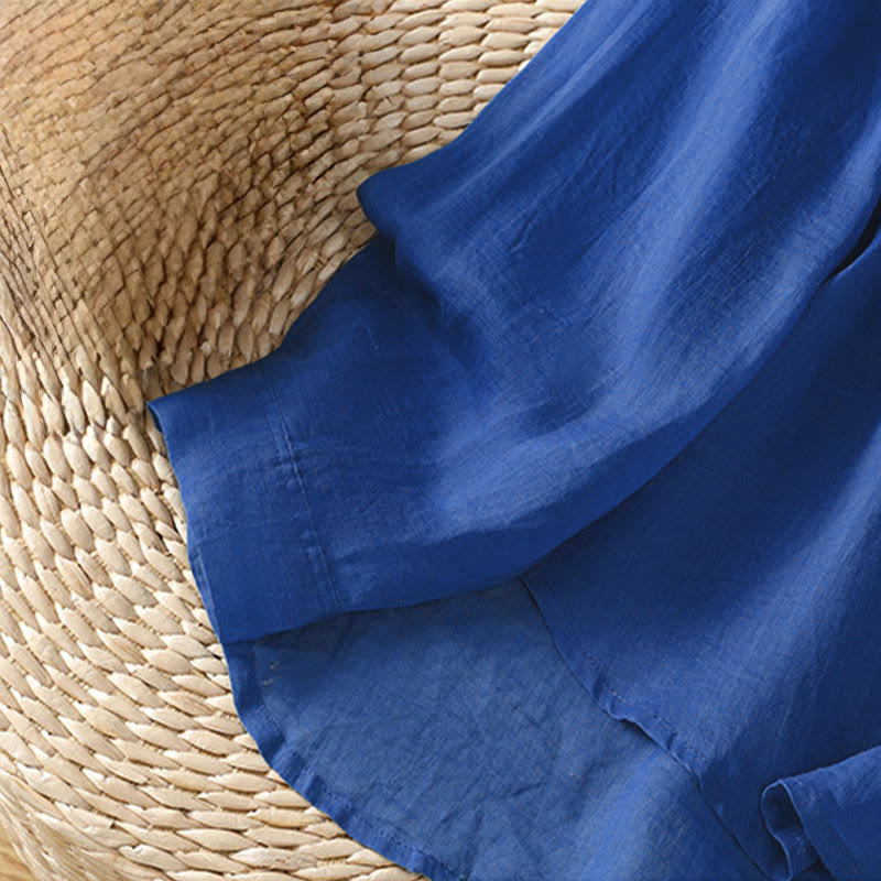 Buddha Stones秋冬通勤用ラペルレディース長袖シャツ（ポケット付き） - image 26