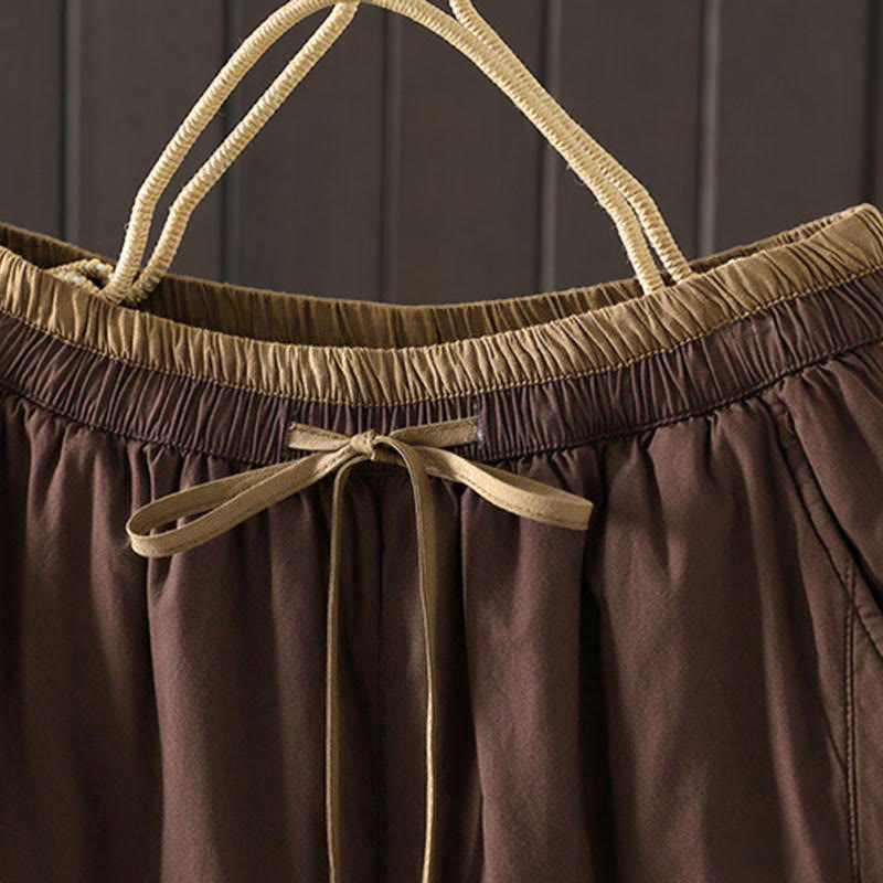 Buddha Stones無地コットン レディース ハーレム サーマルパンツ ポケット付き - image 7