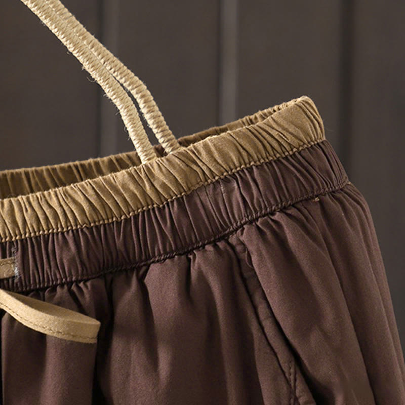 Buddha Stones無地コットン レディース ハーレム サーマルパンツ ポケット付き - image 8