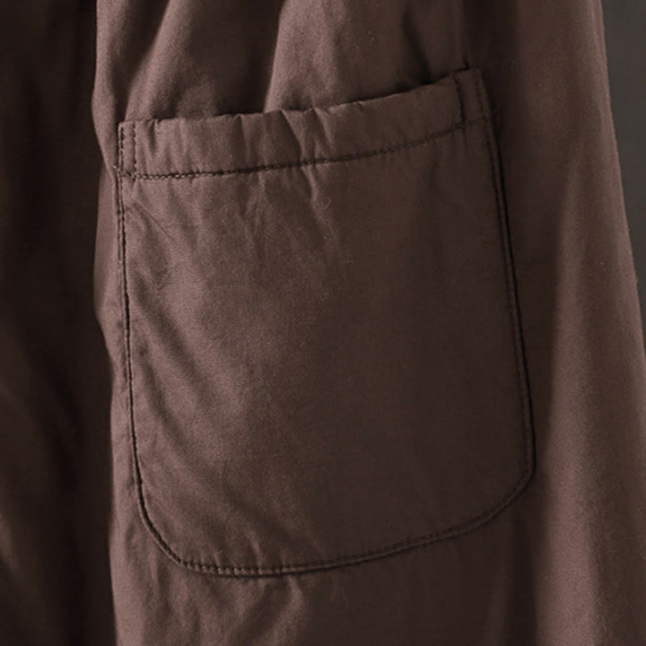 Buddha Stones無地コットン レディース ハーレム サーマルパンツ ポケット付き - image 10