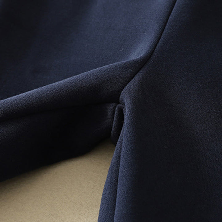 Buddha Stonesミッドナイトブルー ジッパー付き 保温性 フリース裏地 レディース ワイドレッグパンツ ポケット付き - image 8