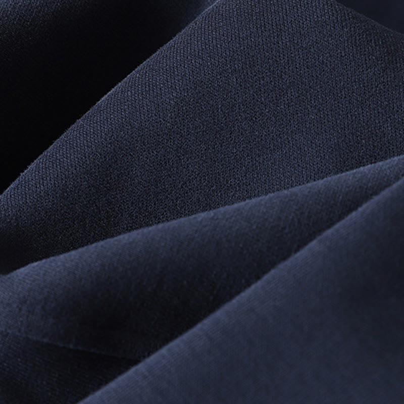 Buddha Stonesミッドナイトブルー ジッパー付き 保温性 フリース裏地 レディース ワイドレッグパンツ ポケット付き - image 6