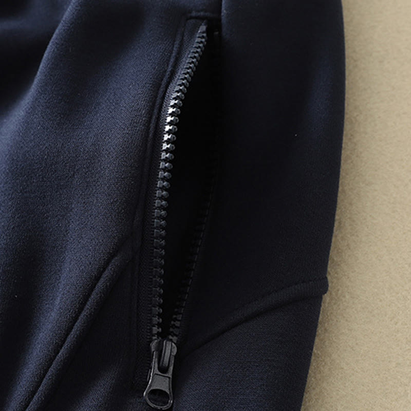 Buddha Stonesミッドナイトブルー ジッパー付き 保温性 フリース裏地 レディース ワイドレッグパンツ ポケット付き - image 5