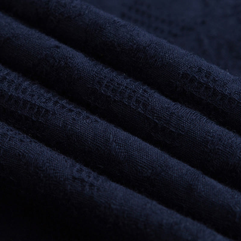 Buddha Stonesメンズ 中国風 カエルボタン 無地デザイン コットン 長袖 Tシャツ 禅風 衣類 - image 8