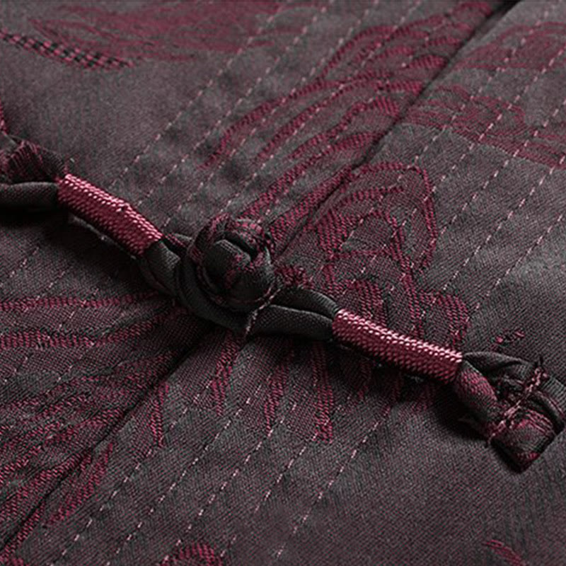 Buddha Stones通勤用唐装カエルボタンメンズ長袖シャツパンツコットン服セット 2点セット - image 11