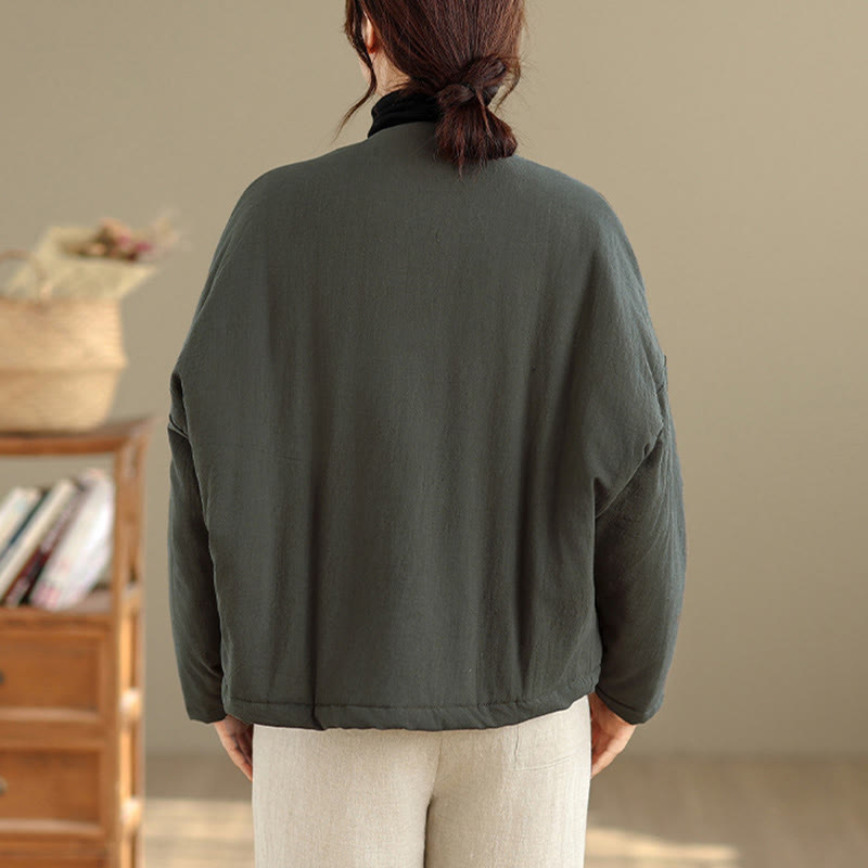 Buddha Stones冬用長袖コットンレディースサーマルジャケット（ポケット付き） - image 17