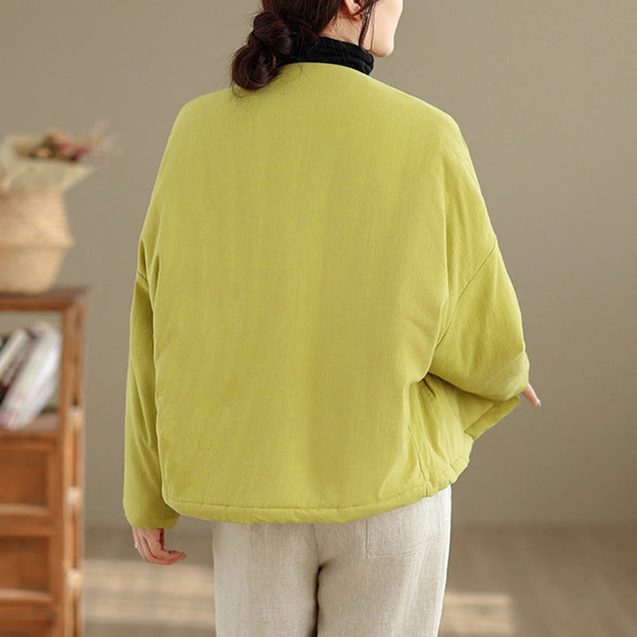 Buddha Stones冬用長袖コットンレディースサーマルジャケット（ポケット付き） - image 29