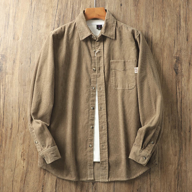 Buddha Stonesラペルコーデュロイ無地メンズ長袖コットン厚手ジャケットポケット付き - ペルー - US/UK/AU40、 EU50 (2XL) - image 0