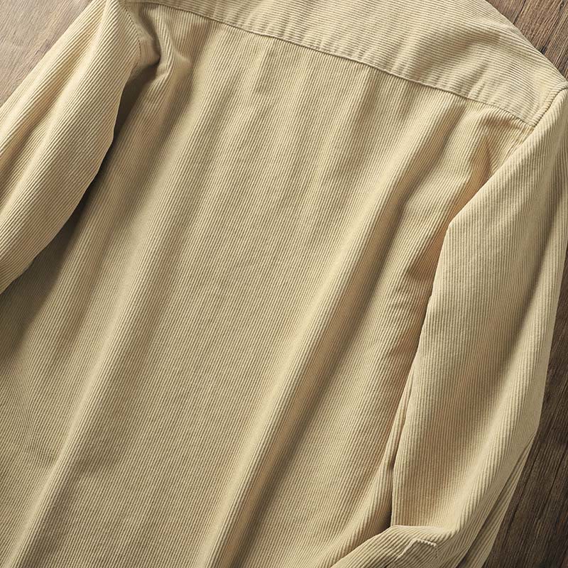 Buddha Stonesラペルコーデュロイ無地メンズ長袖コットン厚手ジャケットポケット付き - image 11