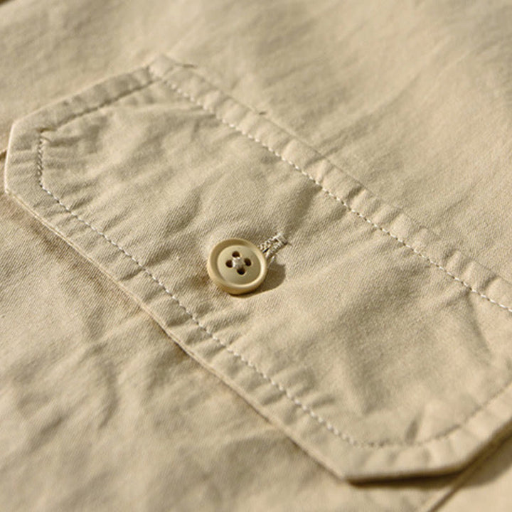 Buddha Stonesクルーネック 無地 メンズ 長袖 コットン 厚手 ジャケット ポケット付き - image 2