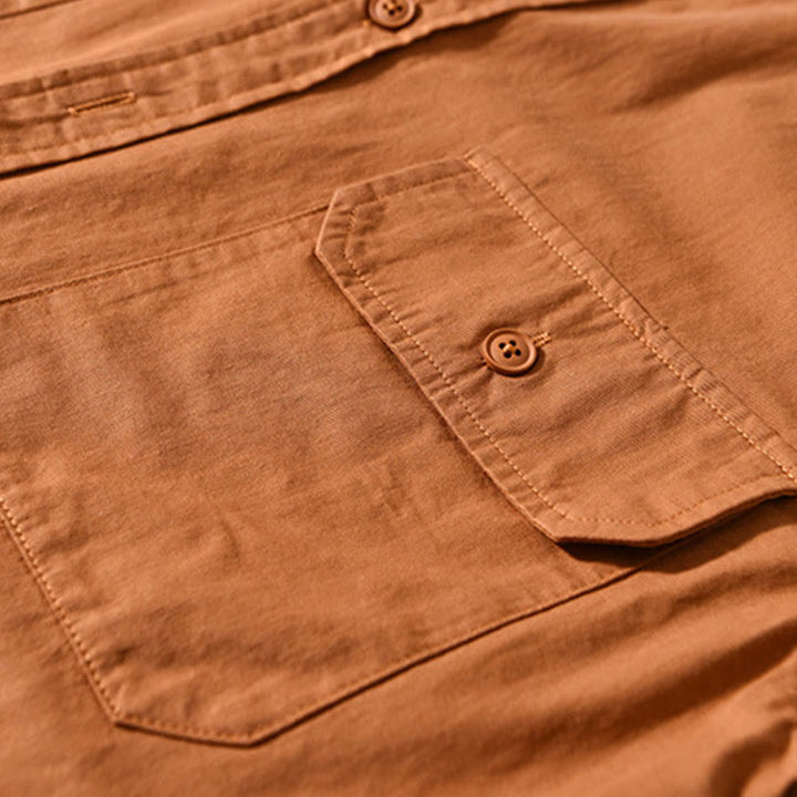 Buddha Stonesクルーネック 無地 メンズ 長袖 コットン 厚手 ジャケット ポケット付き - image 13