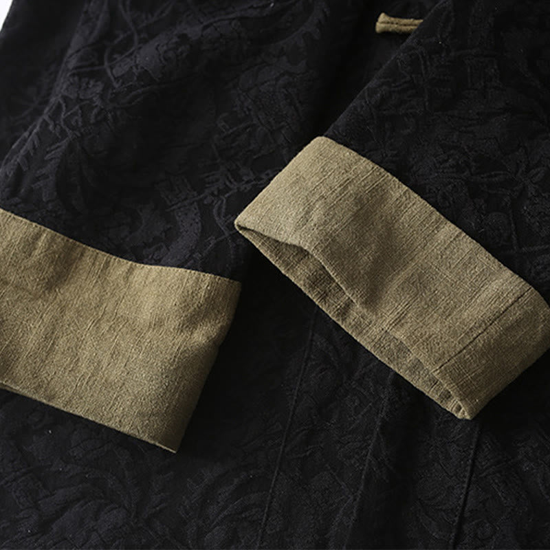 Buddha Stonesスプリングジャカード メンズ フロッグボタン コットン 長袖ジャケット ポケット付き - image 9