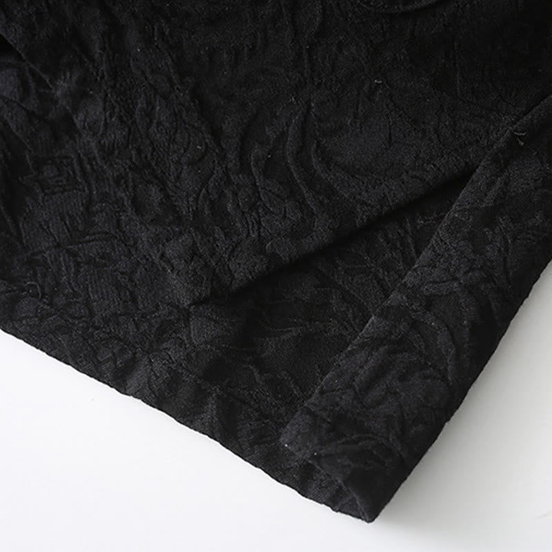 Buddha Stonesスプリングジャカード メンズ フロッグボタン コットン 長袖ジャケット ポケット付き - image 10