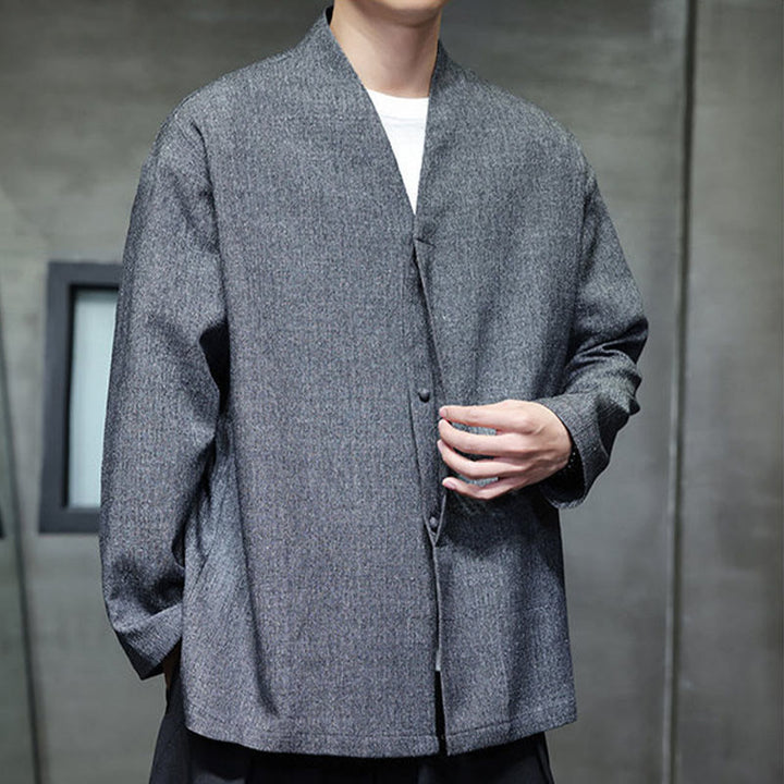 Buddha Stones春秋 無地 長袖 メンズ ジャケット - image 5