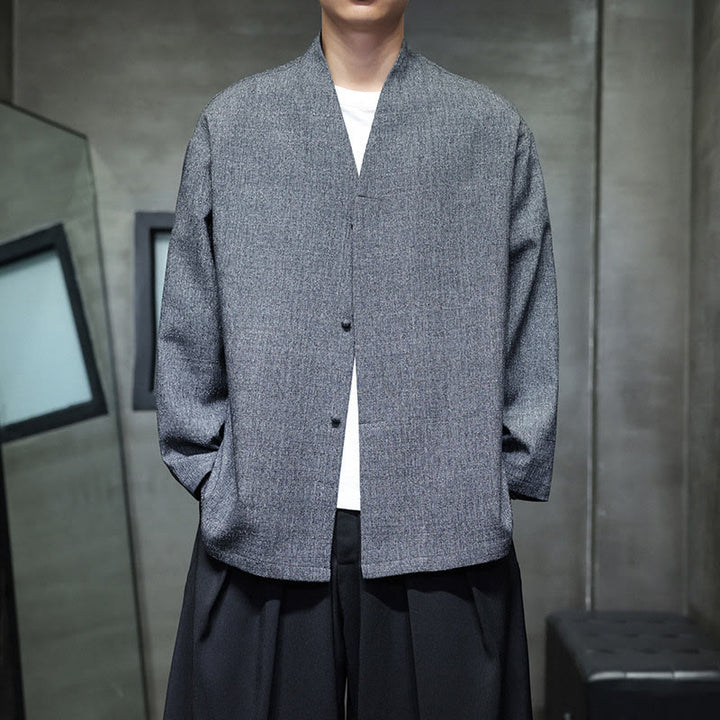 Buddha Stones春秋 無地 長袖 メンズ ジャケット - image 6