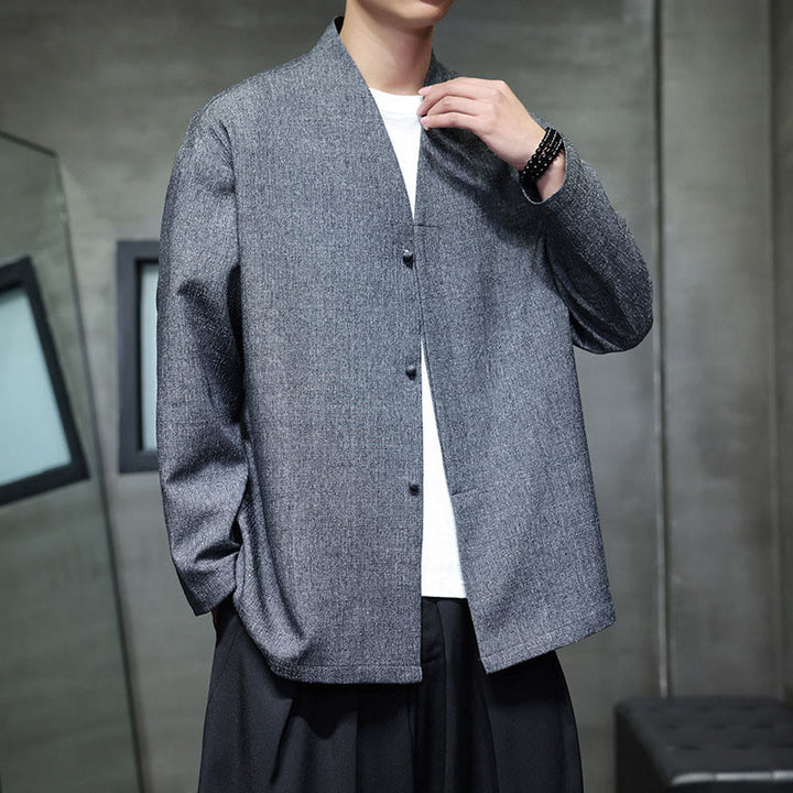 Buddha Stones春秋 無地 長袖 メンズ ジャケット - image 4