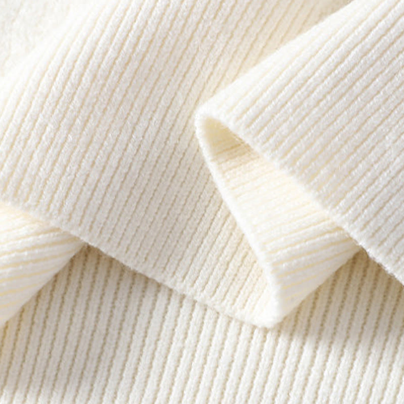 Buddha Stones冬用スタンドカラーデザイン 暖かいメンズ長袖ニットセーター - image 6