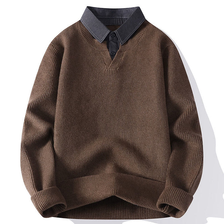 Buddha Stones冬用 ブラック スタンドカラーデザイン 暖かい メンズ 長袖 ニットセーター - シエナ - US/UK/AU44、 EU54 (4XL) - image 7