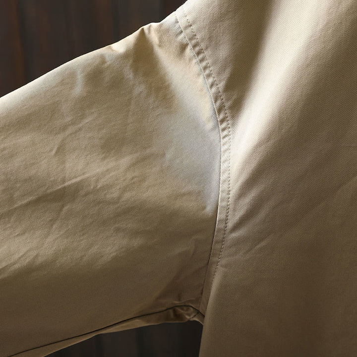 Buddha Stones秋ボタン 長袖 ミドル丈 コットン レディース ジャケット ポケット付き - image 10