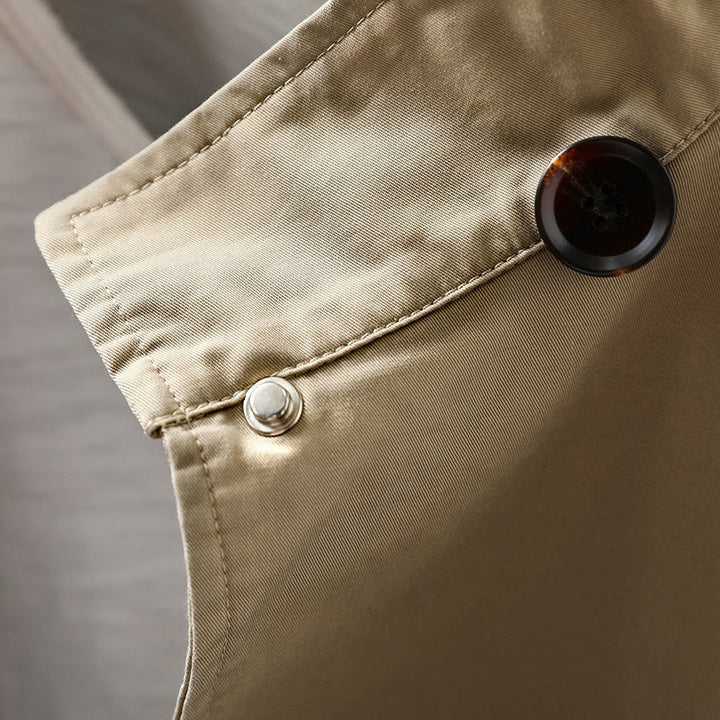 Buddha Stones秋ボタン 長袖 ミドル丈 コットン レディース ジャケット ポケット付き - image 7