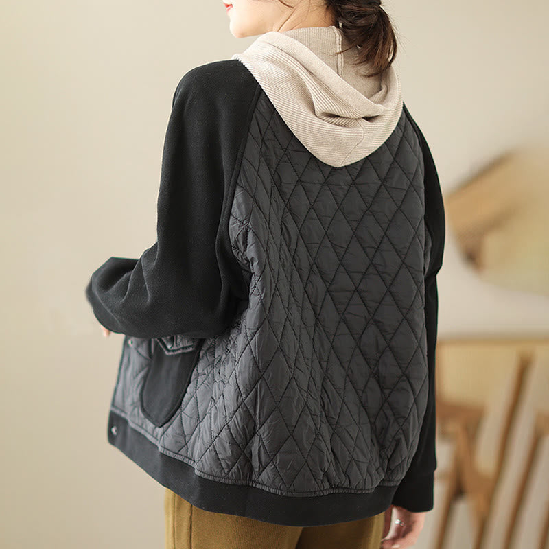 Buddha Stonesダイヤモンド柄レディース長袖厚手ジャケット（ポケット付き） - image 15