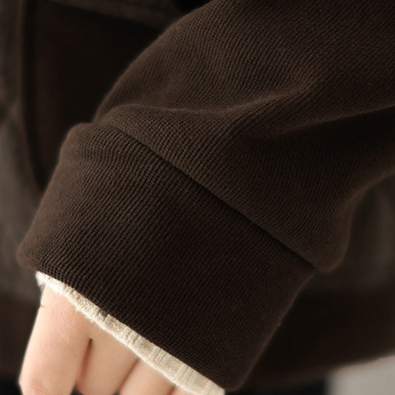 Buddha Stonesダイヤモンド柄レディース長袖厚手ジャケット（ポケット付き） - image 7