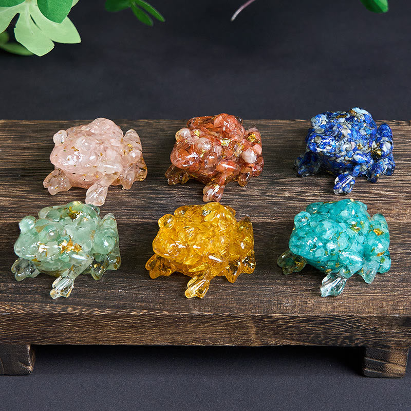 Buddha Stonesクリスタル ドリップ 樹脂 小さなカエル 情熱 装飾 像 - image 38