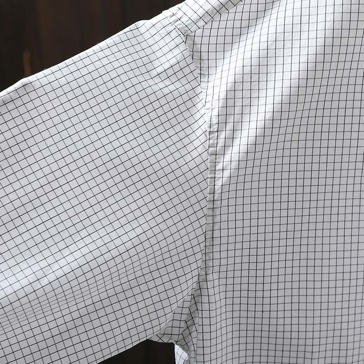 Buddha Stonesチェック柄 コントラストボタンダウン 長袖 レディース コットンシャツ - image 10