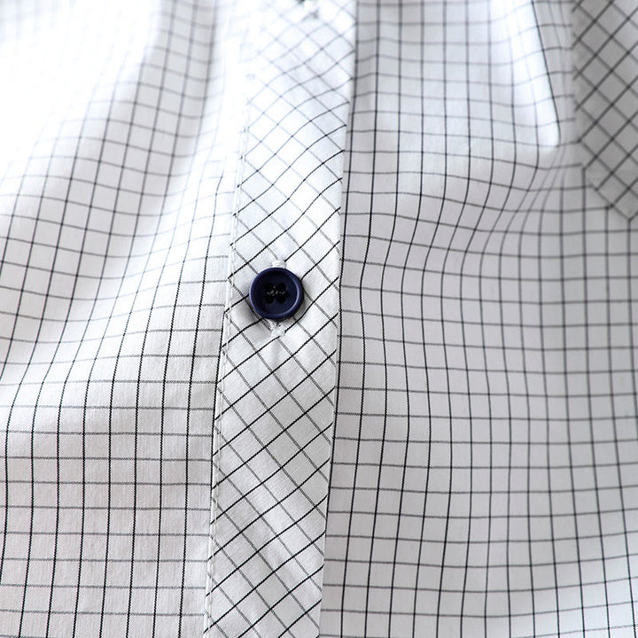 Buddha Stonesチェック柄 コントラストボタンダウン 長袖 レディース コットンシャツ - image 12