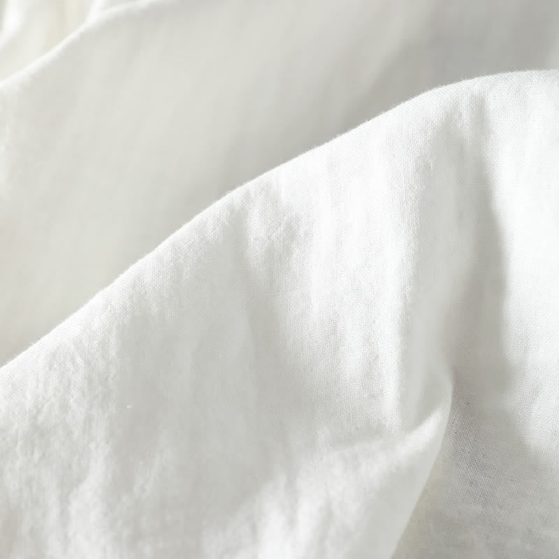 Buddha Stones春 コントラストボタンダウン ロングスリーブ レディース コットンシャツ - image 11