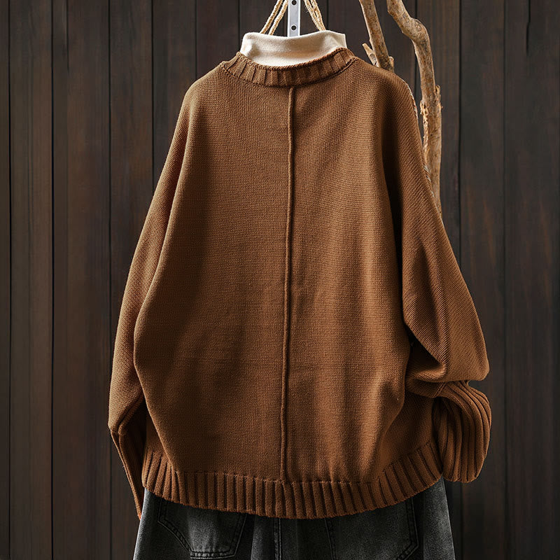 Buddha Stonesフローラルボタンコットンレディースロングバットウィングスリーブニットカーディガン - image 3