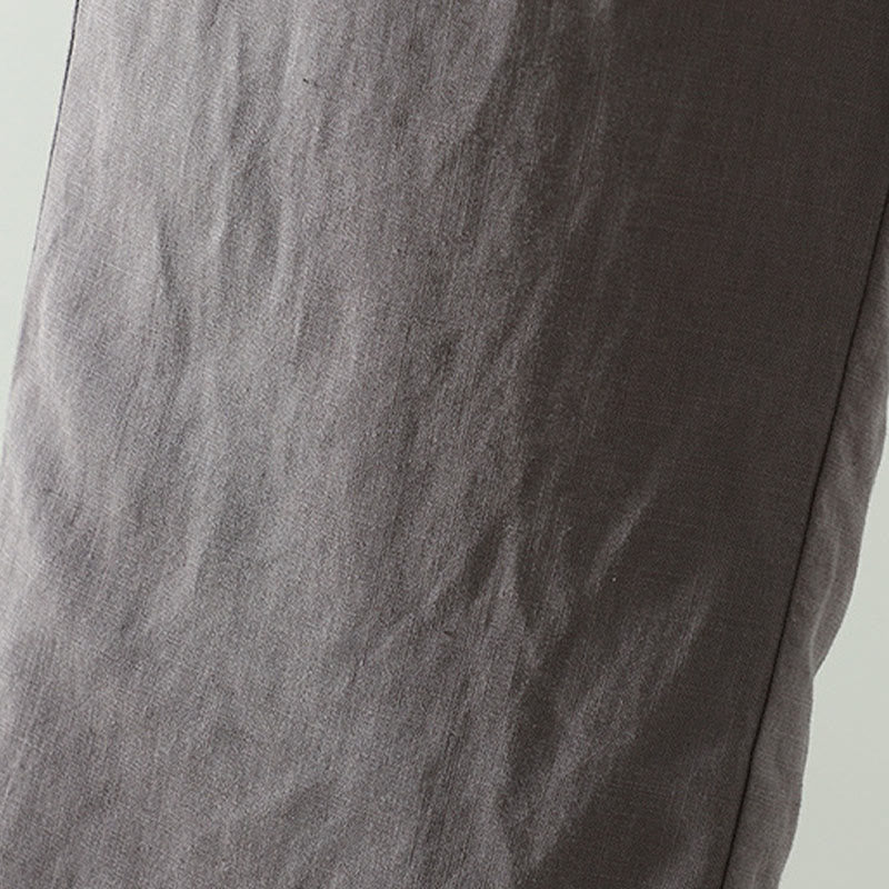 Buddha Stones冬用 コントラストドローストリング コットンリネン レディース ワイドレッグパンツ ポケット付き - image 20