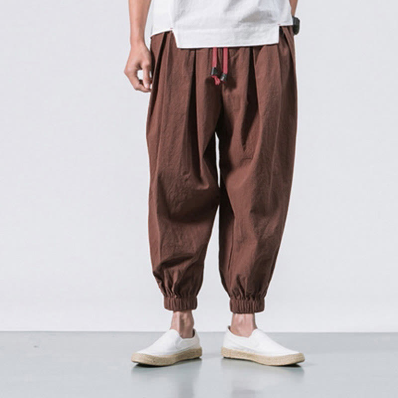 Buddha Stonesカジュアル スポーツ メンズ 無地 コットン ドローストリング パンツ ポケット付き - image 30