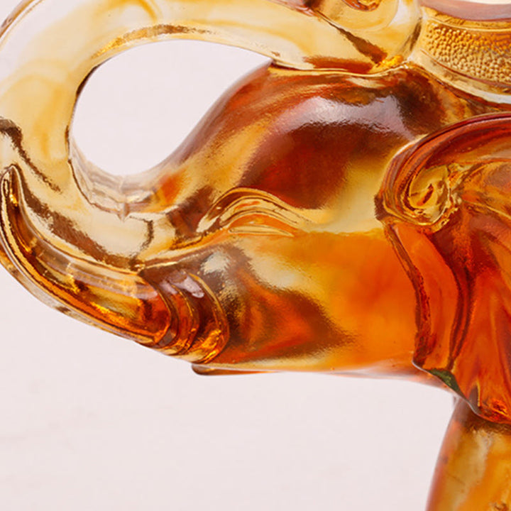 Buddha Stones手作り 琉璃水晶 象の芸術作品 知恵 富 家の装飾 - image 12