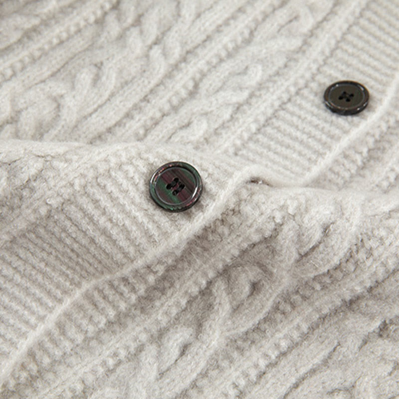 Buddha Stonesカジュアル 冬 ツイストボタンデザイン コットン レディース 長袖 ニットカーディガン - image 43