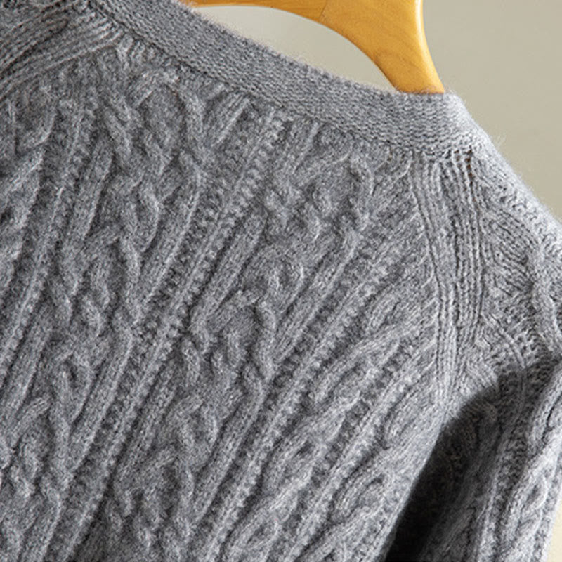 Buddha Stonesカジュアル 冬 ツイストボタンデザイン コットン レディース 長袖 ニットカーディガン - image 21