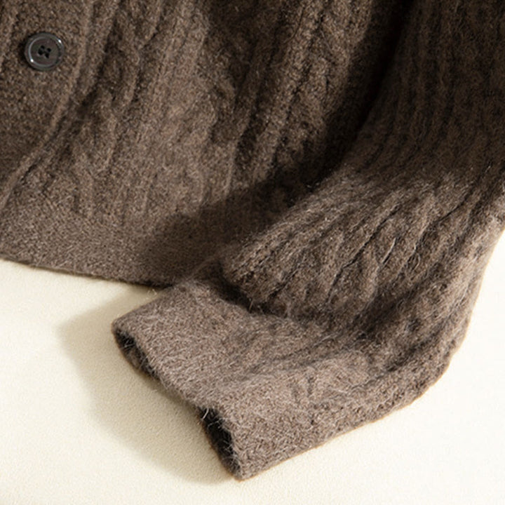 Buddha Stonesカジュアル 冬 ツイストボタンデザイン コットン レディース 長袖 ニットカーディガン - image 9