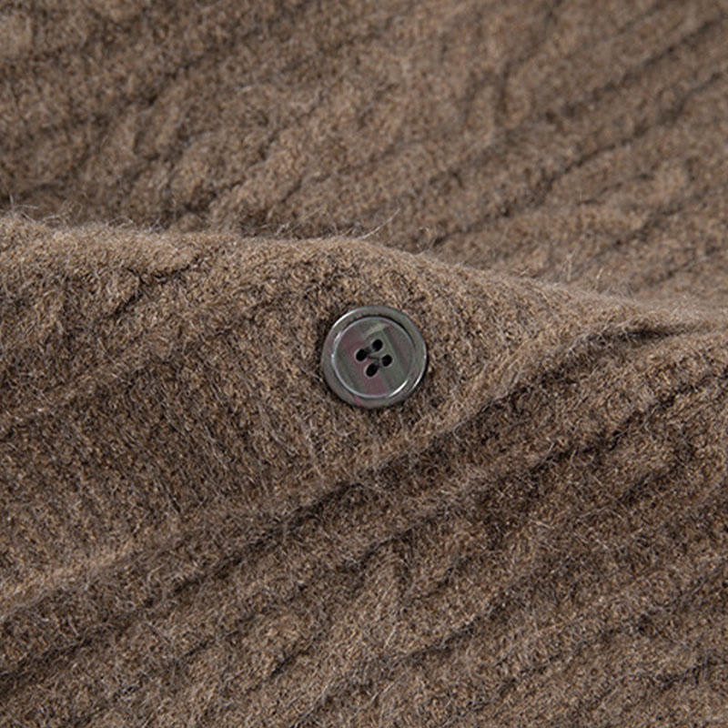 Buddha Stonesカジュアル 冬 ツイストボタンデザイン コットン レディース 長袖 ニットカーディガン - image 11