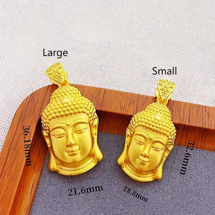 Buddha Stones24Kゴールドメッキ 真鍮製 仏陀のシンボル 編み込みコード セレニティネックレスペンダント - image 4