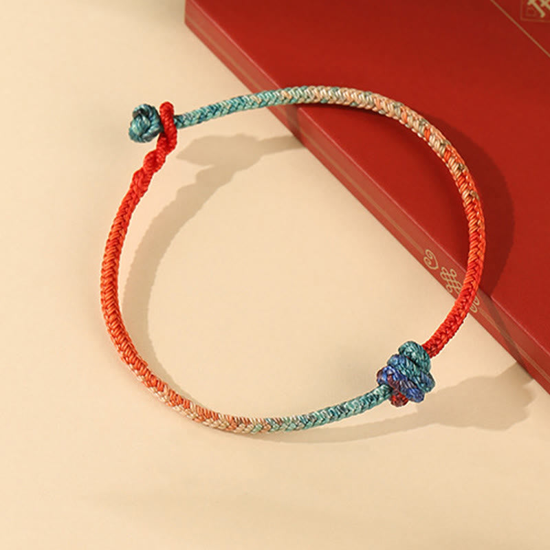 Buddha Stonesのカラーストリング手編みの結び目強さブレスレット - image 1