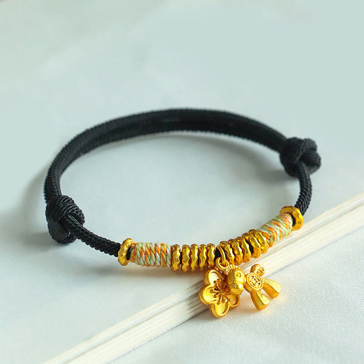 Buddha Stones馬年の花チャーム赤紐のつながり ハンドメイドブレスレット - image 13
