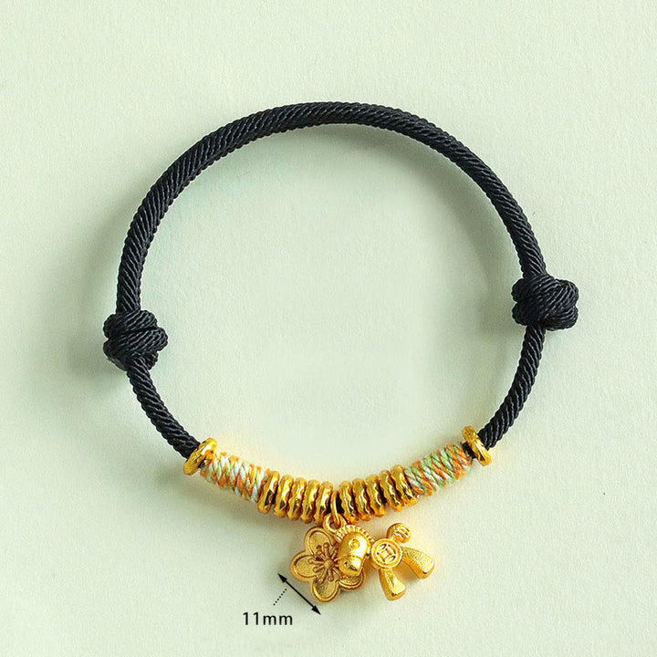 Buddha Stones馬年の花チャーム赤紐のつながり ハンドメイドブレスレット - image 14