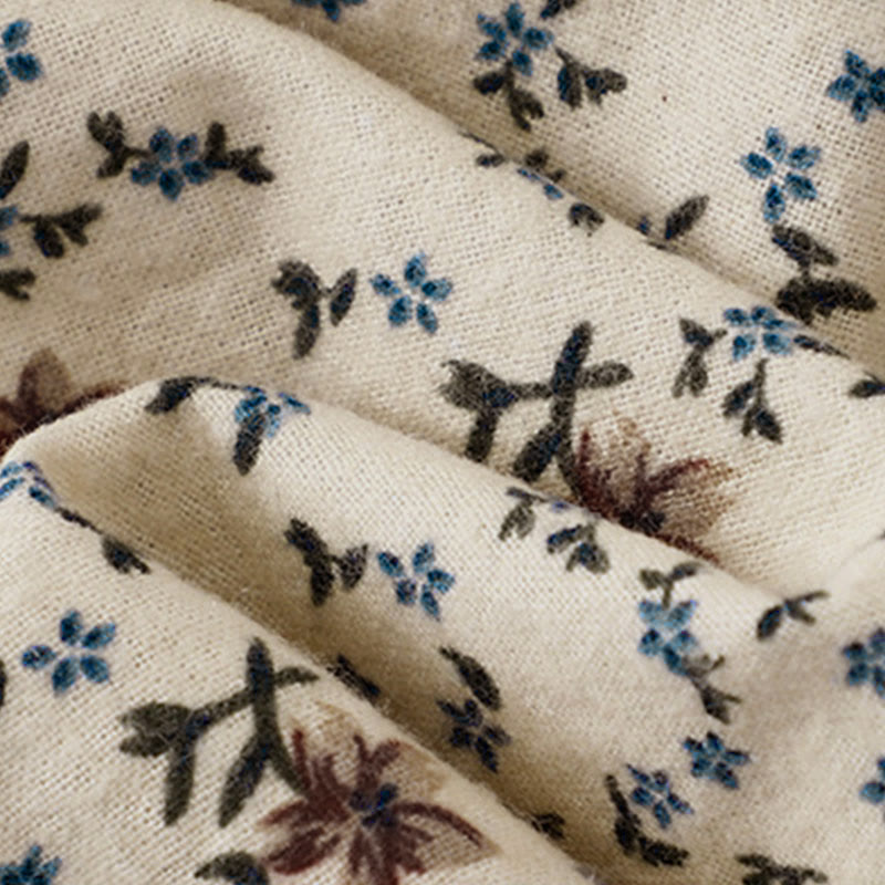 Buddha Stones秋の花柄プリント ボタンダウンデザイン レディース コットン 長袖シャツ - image 16