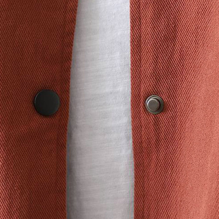 Buddha Stones秋冬 ボタンダウン レディース コットン 長袖 アウタージャケット ポケット付き - image 3