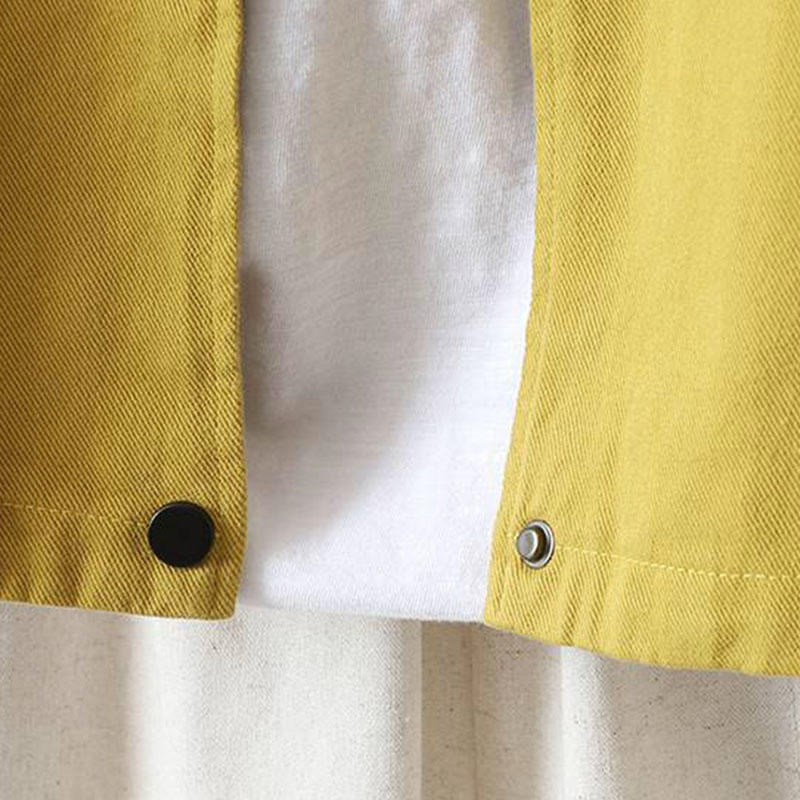 Buddha Stones秋冬 ボタンダウン レディース コットン 長袖 アウタージャケット ポケット付き - image 12