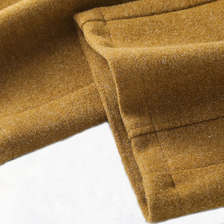 Buddha Stonesプレーンボタンコットン厚手ウールレディースワイドレッグパンツ（ポケット付き） - image 11