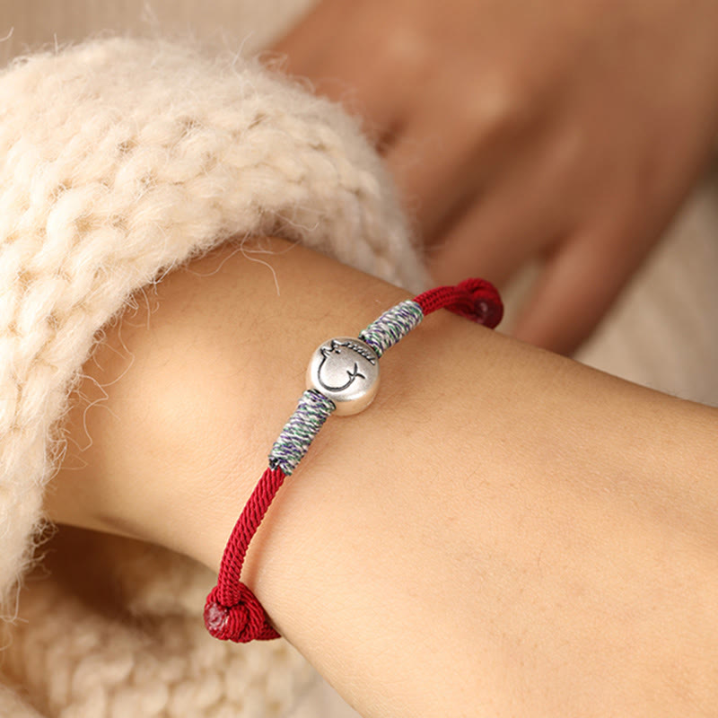 Buddha Stones999スターリングシルバー 馬年 十二支 紐編み幸運ブレスレット - image 7